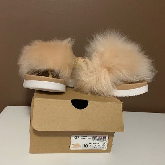 NEW UGG Kids Holly Furry Sandal - Picture 5 of 7